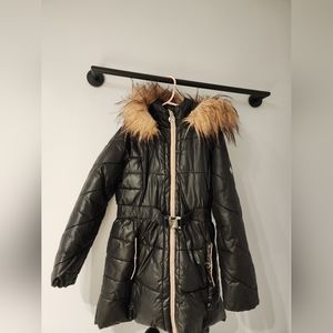 Michael kors black and pink big girls coat size 6x